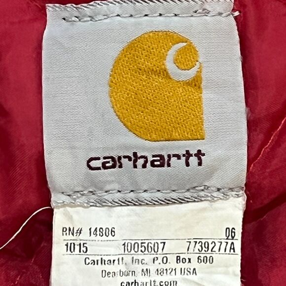 Carhartt Overalls R38 BRN Duck Brown Insulated Lined Double Knee Bibs Mens 38x32 - Picture 6 of 10